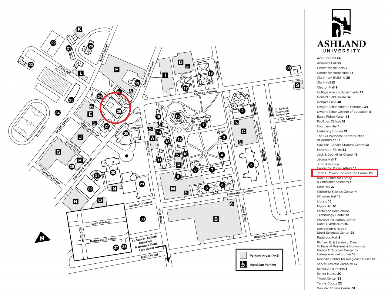 Ashland University Campus Map - Allyce Maitilde